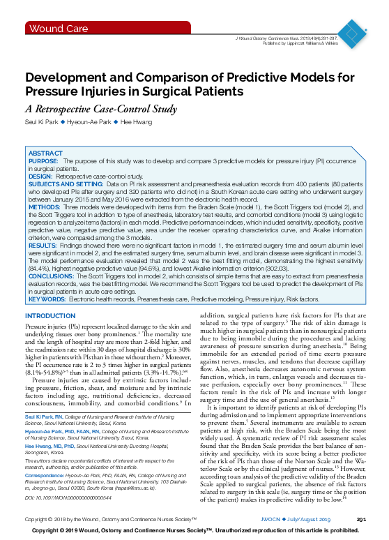 (PDF) Development and Comparison of Predictive Models for Pressure ...