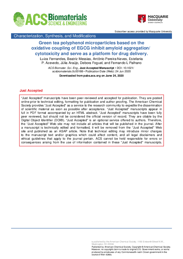 (PDF) Green Tea Polyphenol Microparticles Based on the Oxidative ...
