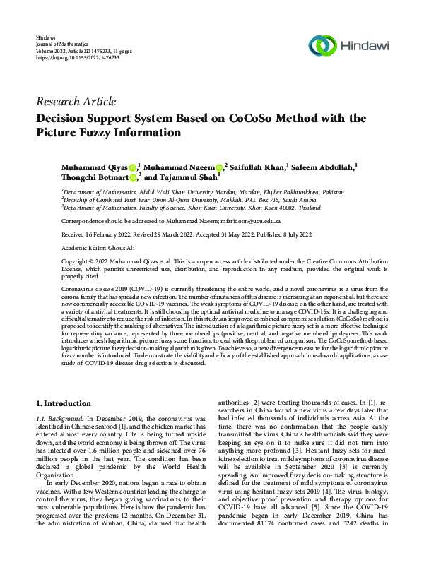 (PDF) Decision Support System Based on CoCoSo Method with the Picture ...