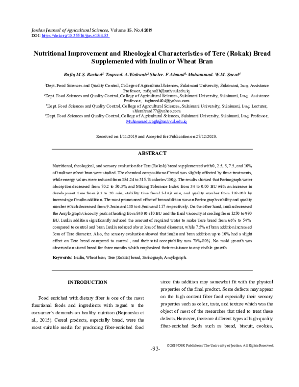 (PDF) Nutritional Improvement and Rheological Characteristics of Tere ...