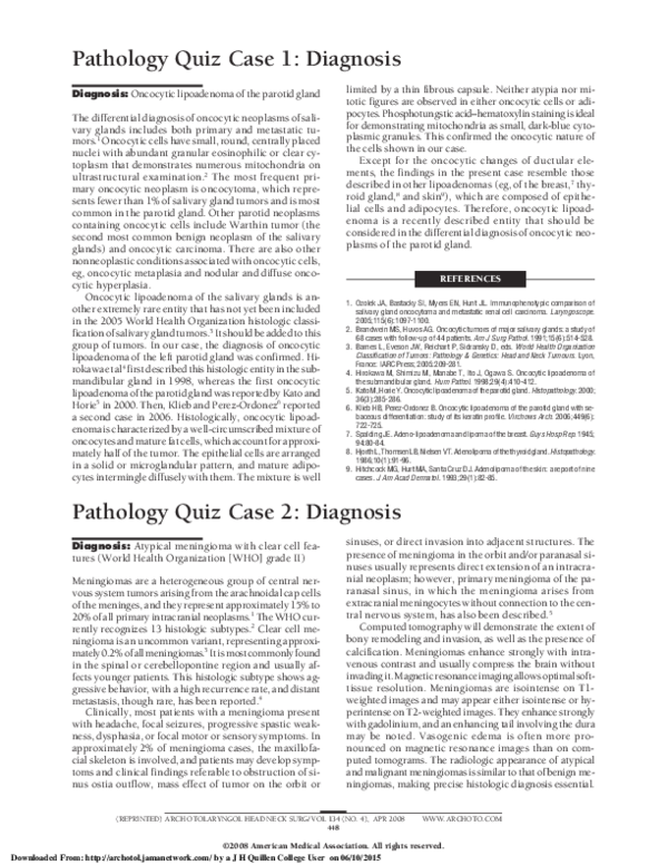 (PDF) Pathology Quiz Case 1: Diagnosis