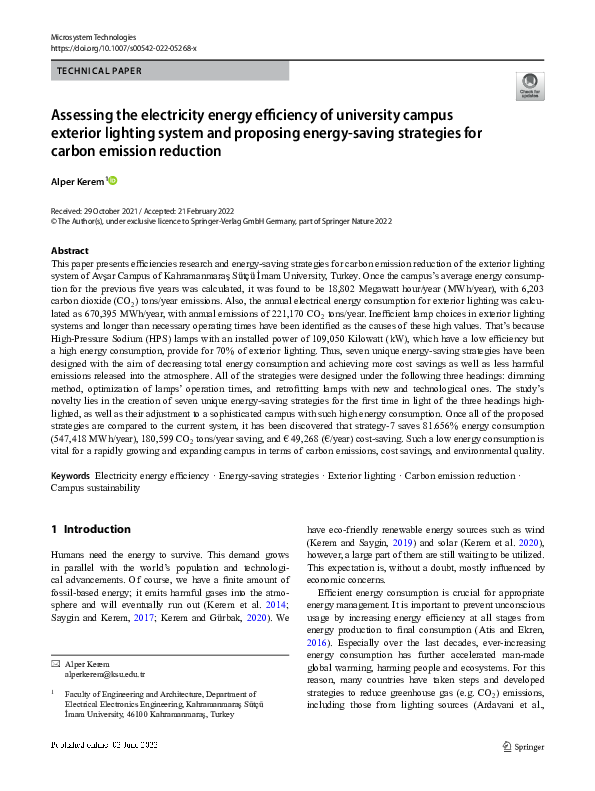 (PDF) Assessing the electricity energy efficiency of university campus ...
