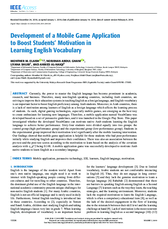 (PDF) Development of a Mobile Game Application to Boost Students ...
