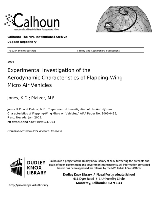 (PDF) Experimental Investigation of the Aerodynamic Characteristics of ...