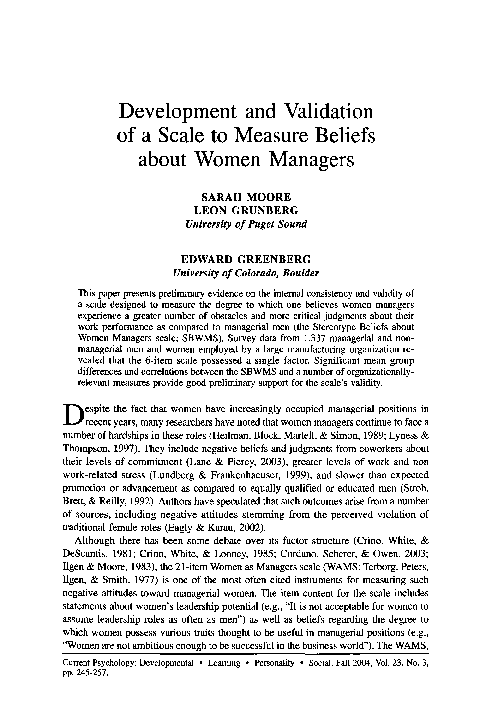 (PDF) Development and validation of a scale to measure beliefs about ...