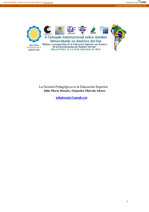  PDF La Gesti n Pedag gica En La Educaci n Superior Julia M 