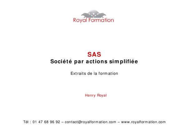 (PDF) Société par actions simplifiée