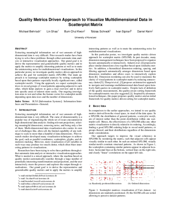 (PDF) Quality Metrics Driven Approach to Visualize Multidimensional ...