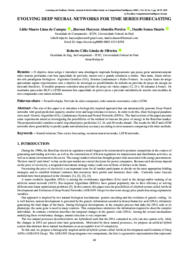 (PDF) Evolving deep neural networks for Time Series Forecasting