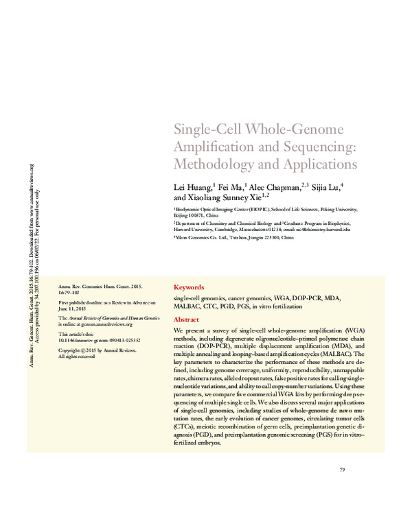 (PDF) Single-Cell Whole-Genome Amplification and Sequencing ...