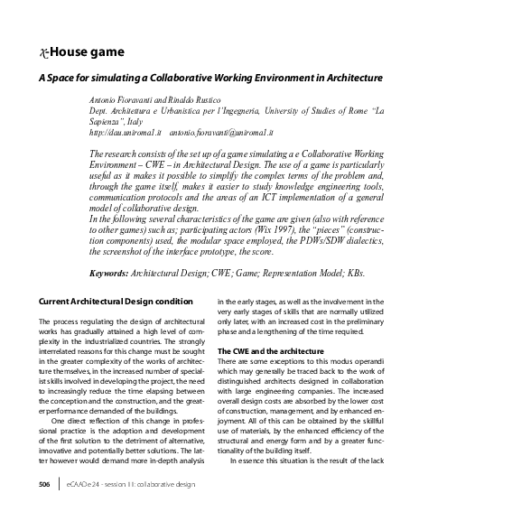 (PDF) A Space for simulating a Collaborative Working Environment in ...