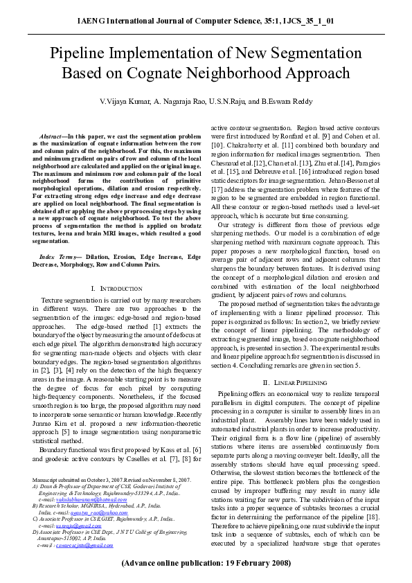 (PDF) Pipeline Implementation of New Segmentation Based on Cognate ...