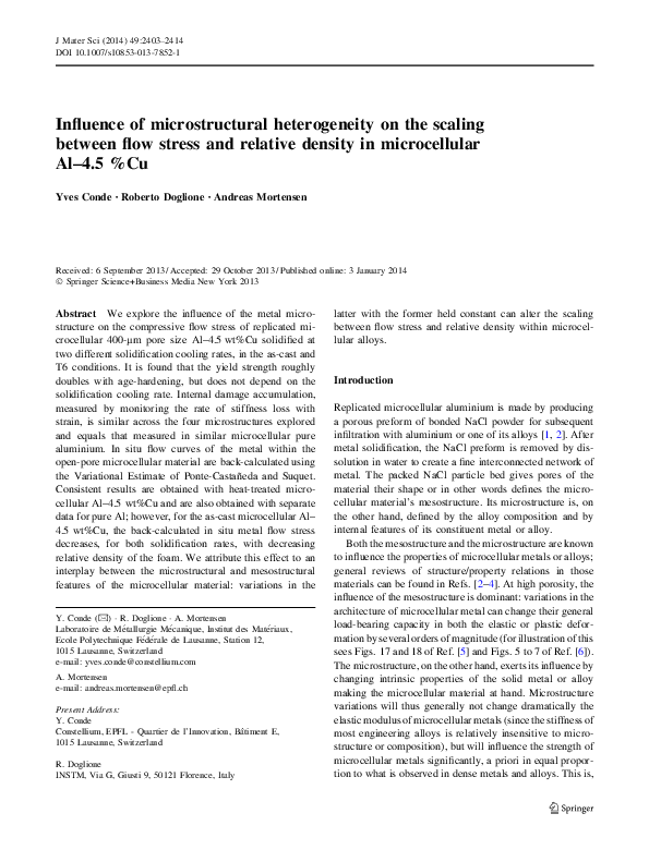 (PDF) Influence of microstructural heterogeneity on the micro-meso ...