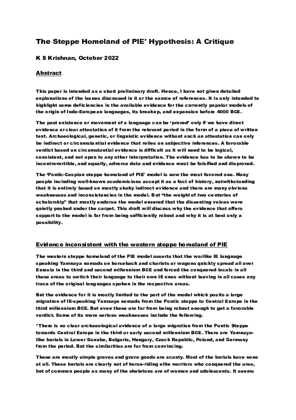 PDF The Steppe Homeland Of PIE Hypothesis A Critique Krishnan download-00ff00-prismatic-out-of-many-3-svg-freepngimg