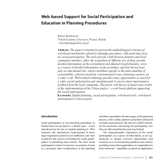 (PDF) Web-based Support for Social Participation and Education in ...
