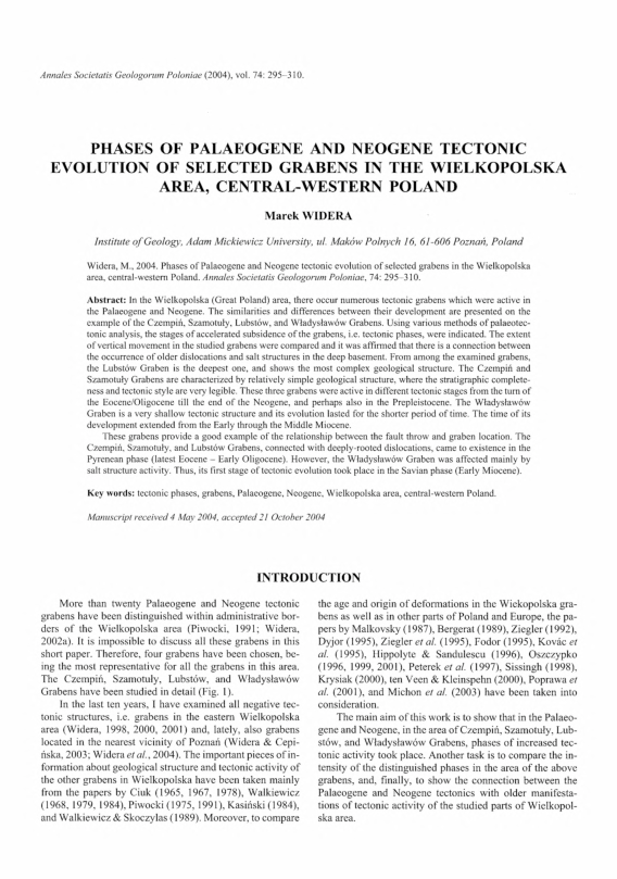 (PDF) Phases of Palaeogene and Neogene tectonic evolution of selected ...