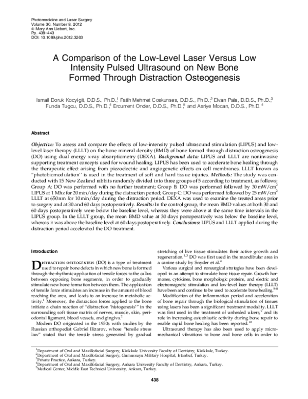 (PDF) A Comparison of the Low-Level Laser Versus Low Intensity Pulsed ...