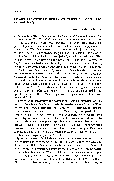 (PDF) The Rhetoric of Empire: Colonial Discourse in Journalism, Travel ...