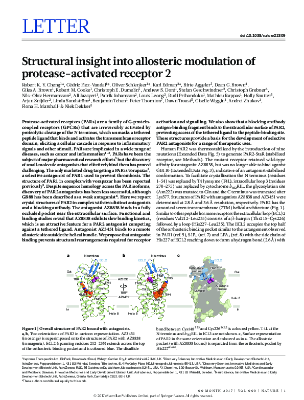 (PDF) Structural insight into allosteric modulation of protease ...