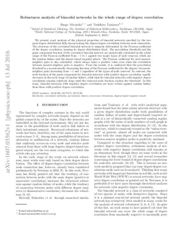 (PDF) Robustness analysis of bimodal networks in the whole range of ...