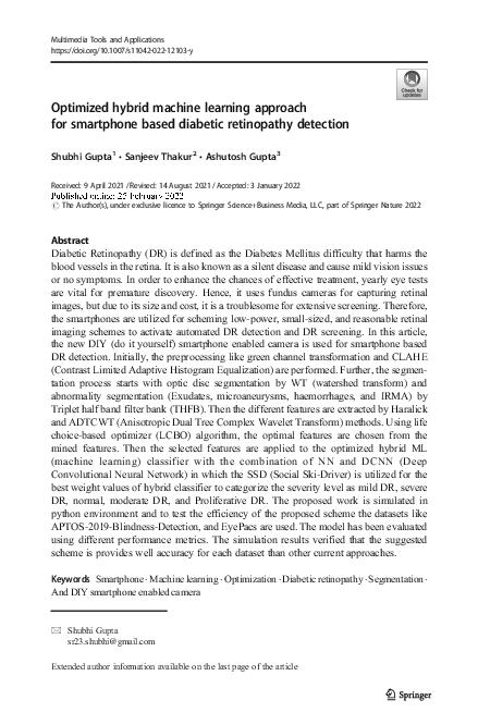 (PDF) Optimized hybrid machine learning approach for smartphone based ...
