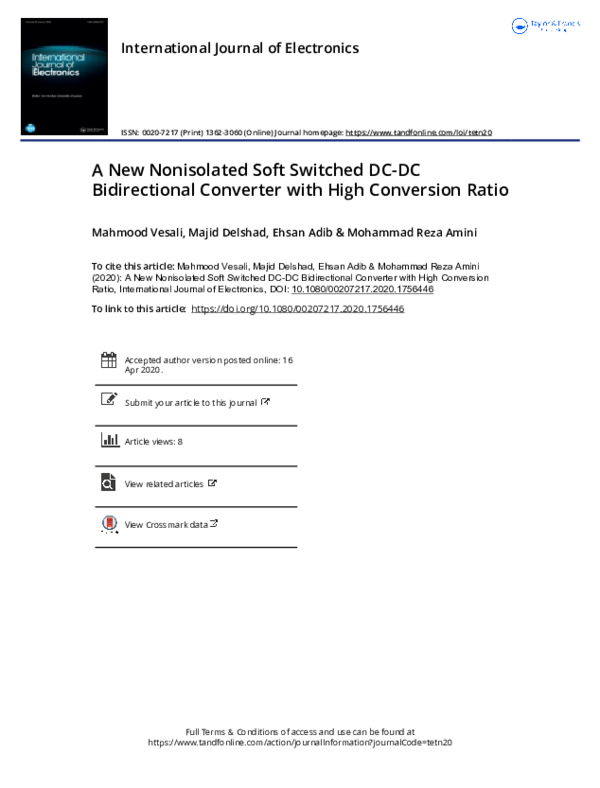 (PDF) A new nonisolated soft switched DC-DC bidirectional converter ...
