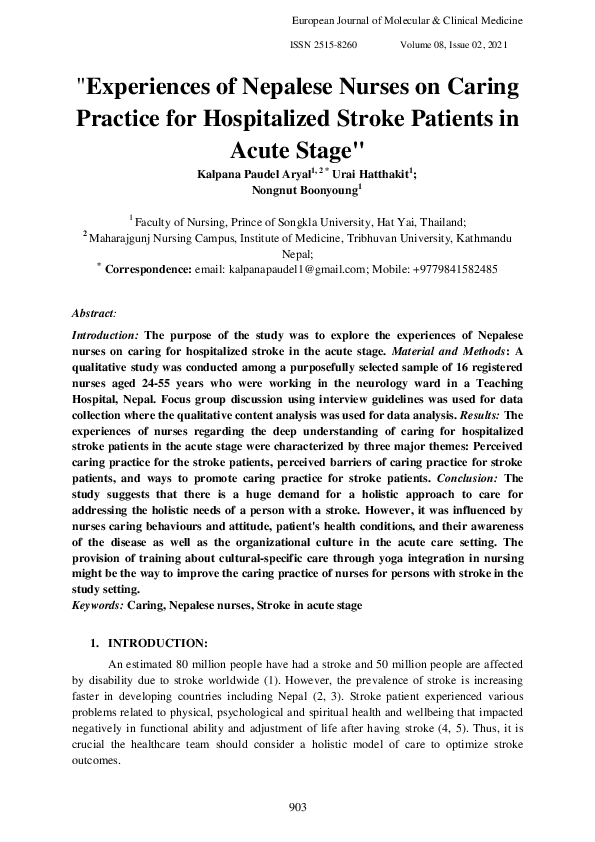 (PDF) Experiences of Nepalese Nurses on Caring Practice for ...