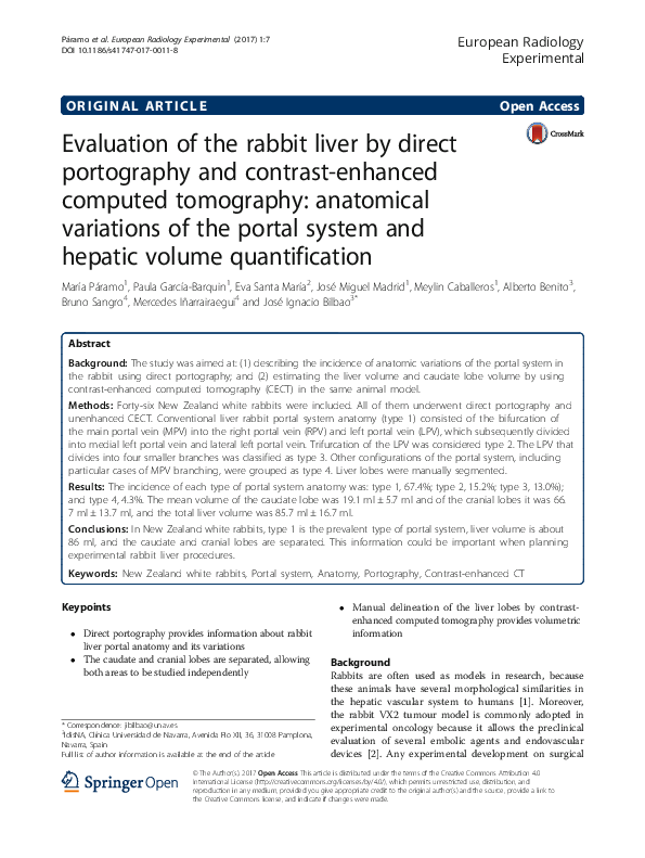 (PDF) Evaluation of the rabbit liver by direct portography and contrast ...