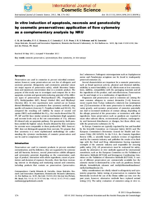 (PDF) In vitro induction of apoptosis, necrosis and genotoxicity by ...