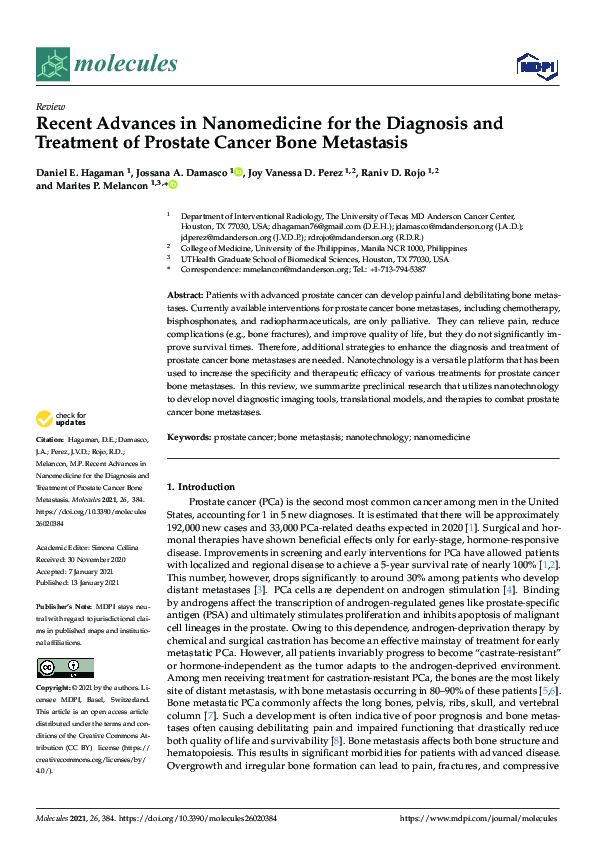 (PDF) Recent Advances in Nanomedicine for the Diagnosis and Treatment ...