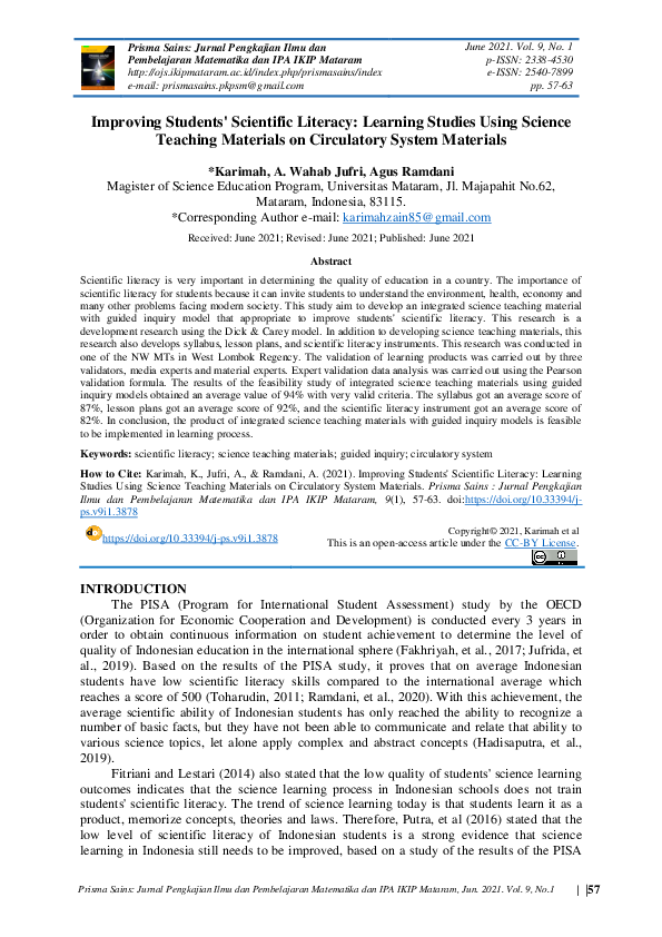 (PDF) Improving Students' Scientific Literacy: Learning Studies Using ...