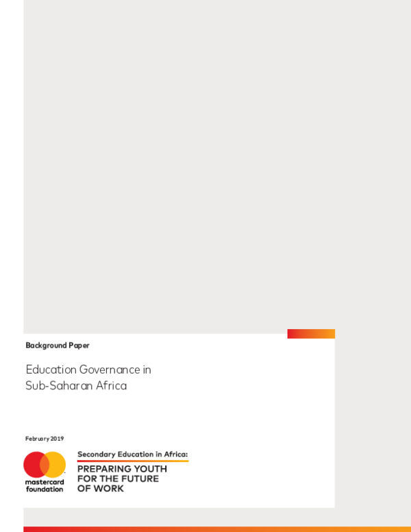 (PDF) Education Governance in Sub-Saharan Africa