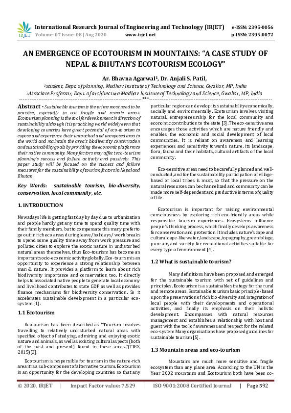 (PDF) An Emergence of Ecotourism in Mountains: “A Case Study of Nepal ...