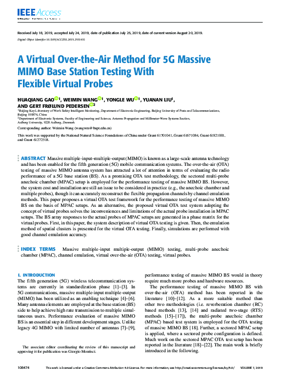 (PDF) A Virtual Over-the-Air Method for 5G Massive MIMO Base Station ...