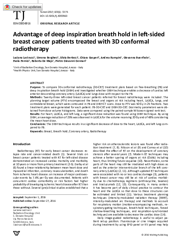 (PDF) Geometrical uncertainty of heart position in deep-inspiration ...