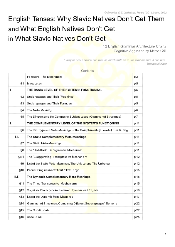 (PDF) English Tenses: Why Slavic Native Speakers Don't Get Them and ...