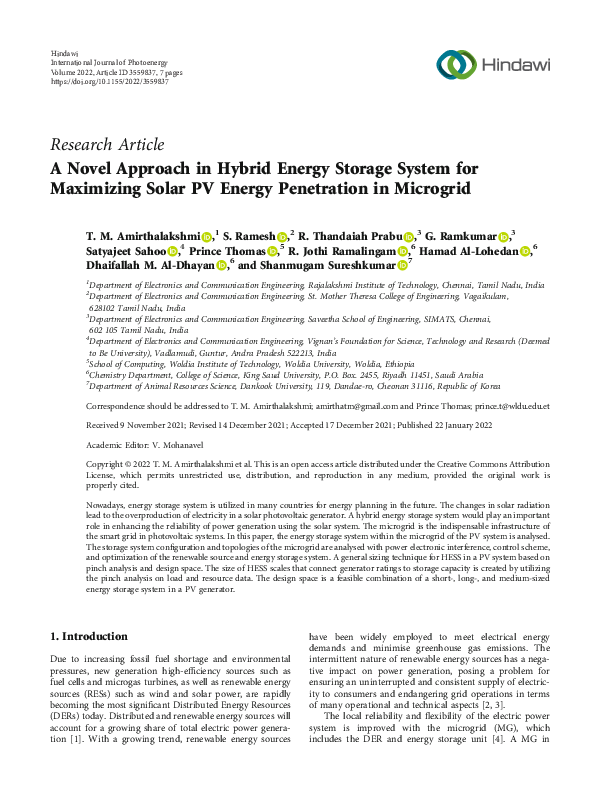 (PDF) A Novel Approach in Hybrid Energy Storage System for Maximizing ...