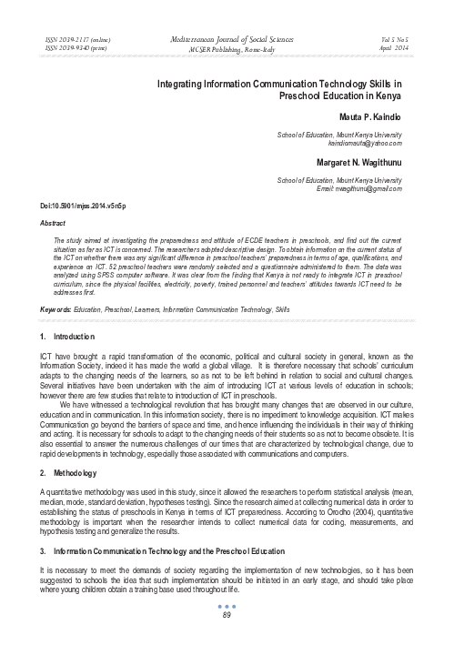 (PDF) Integrating information communication technology in teaching and ...