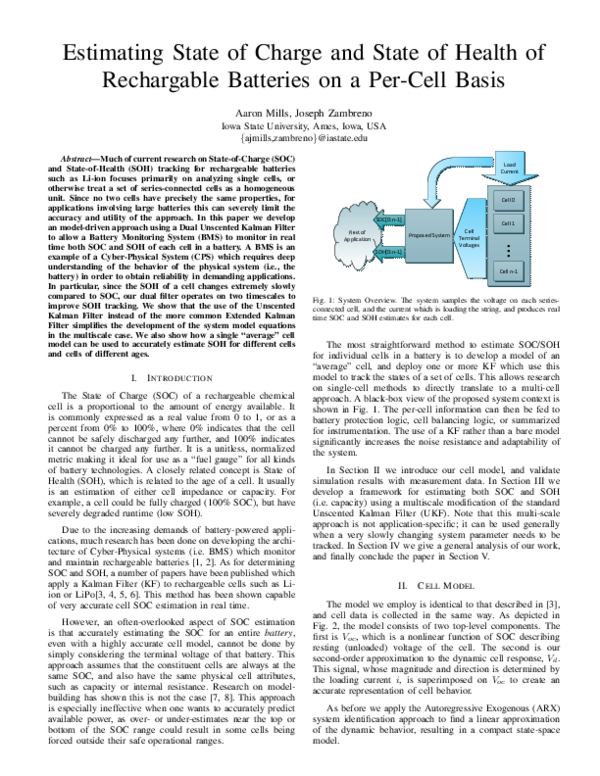 (PDF) Estimating state of charge and state of health of rechargable ...