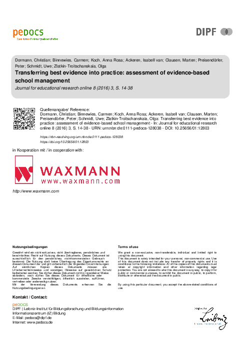 (PDF) Transferring best evidence into practice: assessment of evidence ...