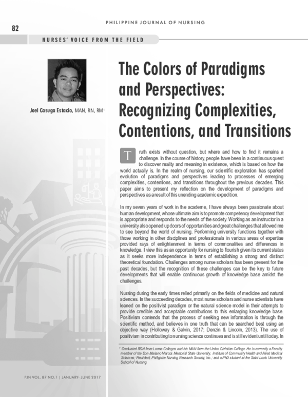 (PDF) The Colors of Paradigms and Perspectives | Joel Estacio ...