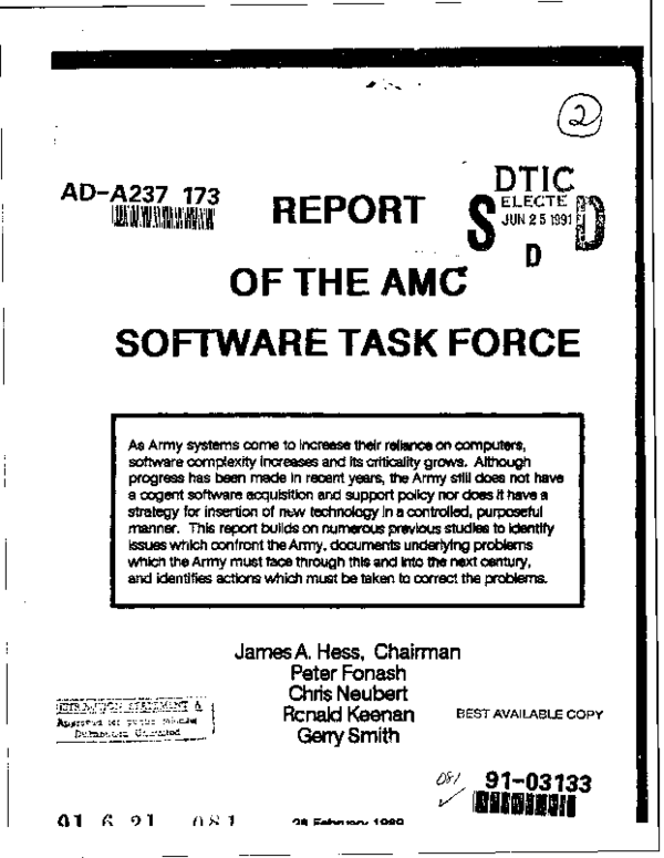 (PDF) Report of the AMC Software Task Force