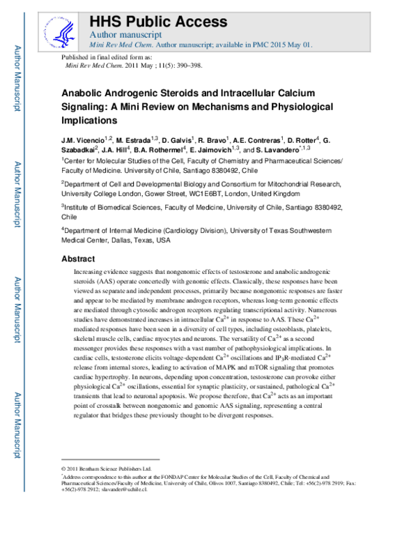 (PDF) Anabolic Androgenic Steroids and Intracellular Calcium Signaling ...
