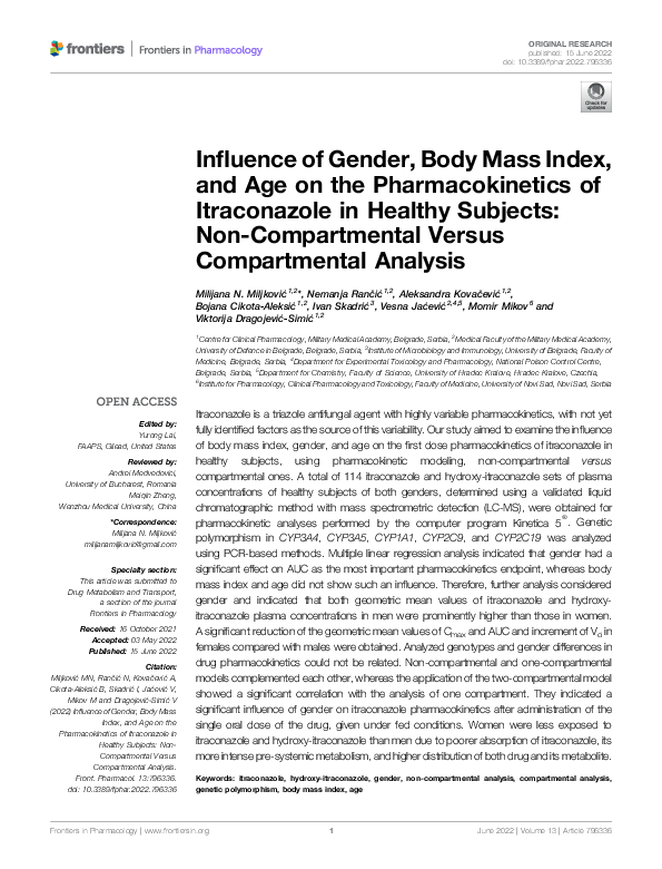 (PDF) Influence of Gender, Body Mass Index, and Age on the ...