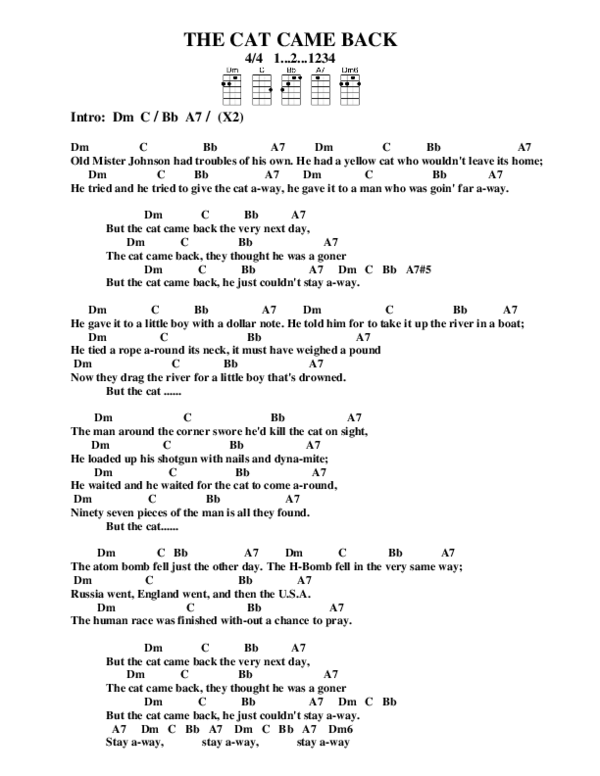 (PDF) The cat came back’