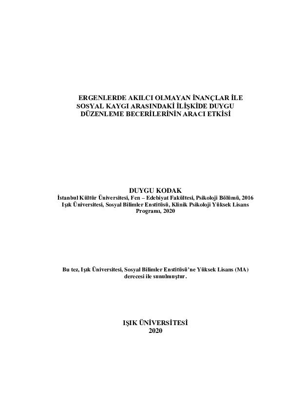 (PDF) The mediator effect of emotion regulation skills on the ...