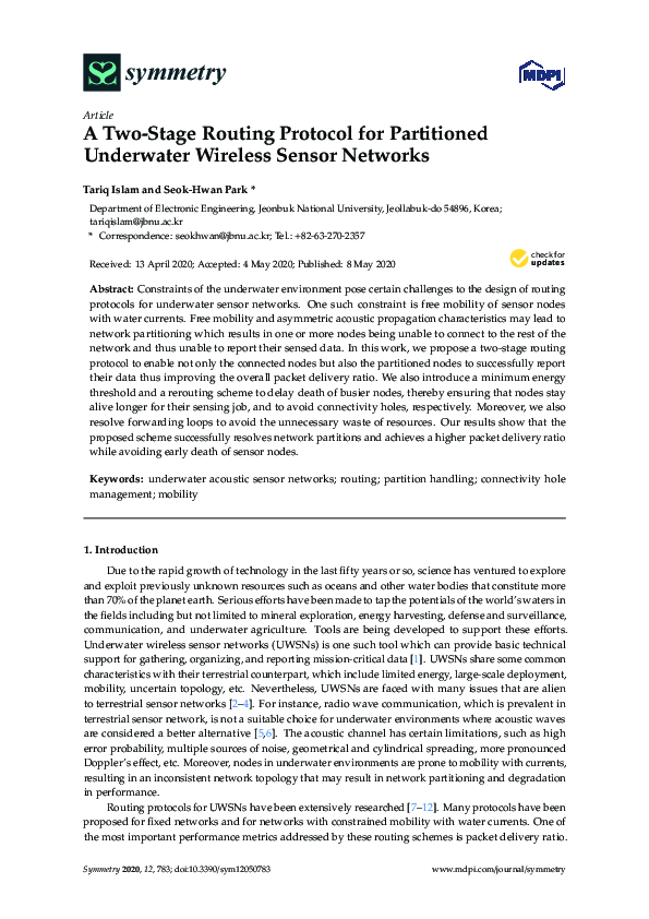 (PDF) A Two-Stage Routing Protocol for Partitioned Underwater Wireless ...