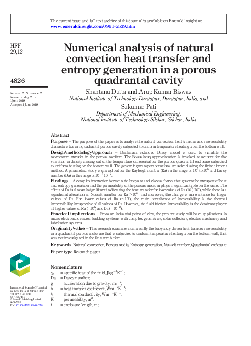 (PDF) Numerical analysis of natural convection heat transfer in stored ...