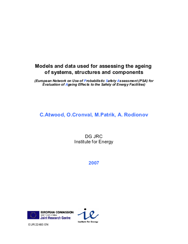 (PDF) Models and data used for assessing the ageing of systems ...