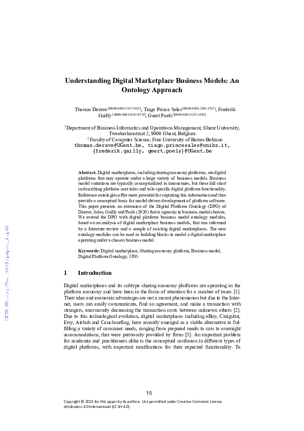 (PDF) Understanding Digital Marketplace Business Models: An Ontology ...